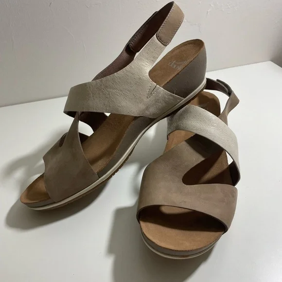 Dansko Shoes Dansko Nubuck Cutout Wedge Sandals Vicky Poshmark